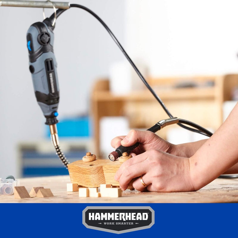 Hammerhead 1.2-Amp Rotary Tool with 62 Accessory Attachments and Carrying Case â€“ HART012 - Image 4